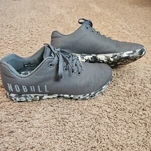 Nobull Outwork Wild Shoes Black Gray Camouflage Sneakers Mens 7.5 Womens 9